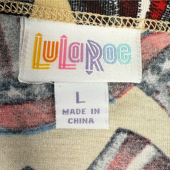 NWT LuLaRoe Julia Dress L Patriotic Uncle Sam Hat July 4th Holiday Americana - Picture 8 of 9